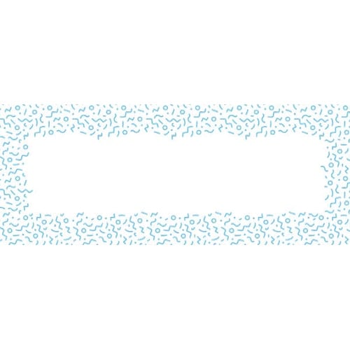 Baby Blue Squiggle Design Small Personalised Banner - 4ft x 2ft