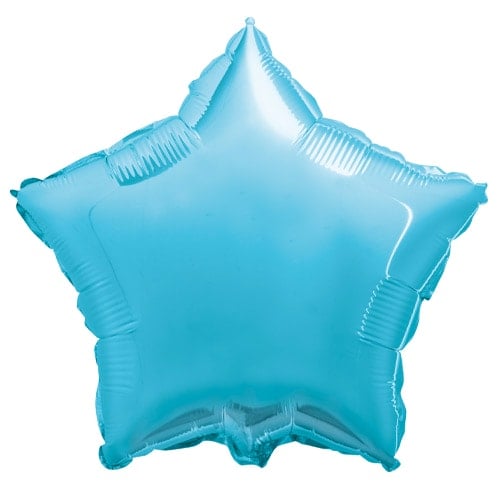 Baby Blue Star Shape Foil Helium Balloon 46cm / 18 in