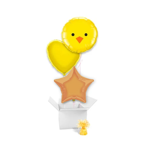 Baby Chick Easter Balloon Bouquet - 3 Inflated Balloons In A Box Product Gallery Image