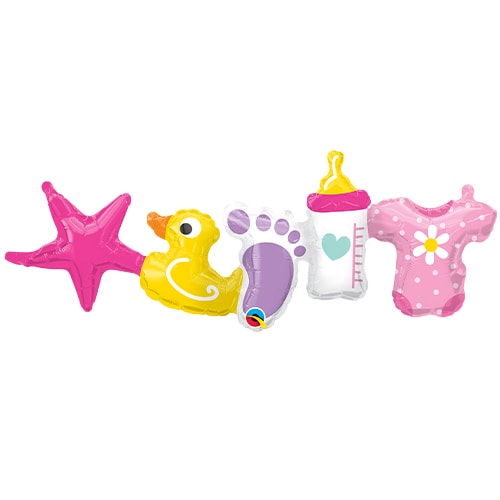 Baby Girl Balloon Garland Air Fill Giant Foil Balloon 104cm / 41 in Product Image