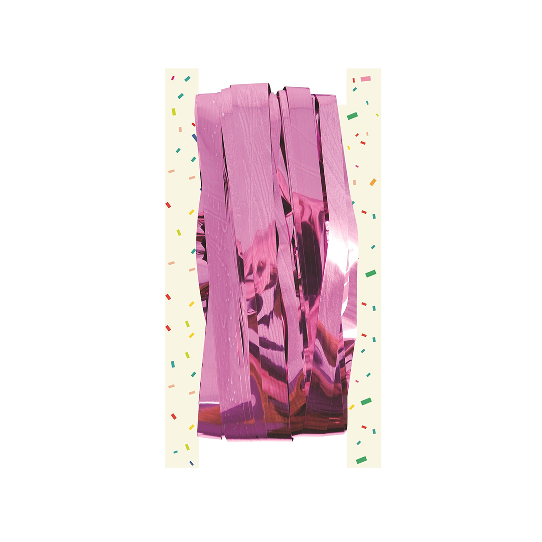 Baby Pink Foil Door Curtain Backdrop 92cm x 244cm Product Gallery Image