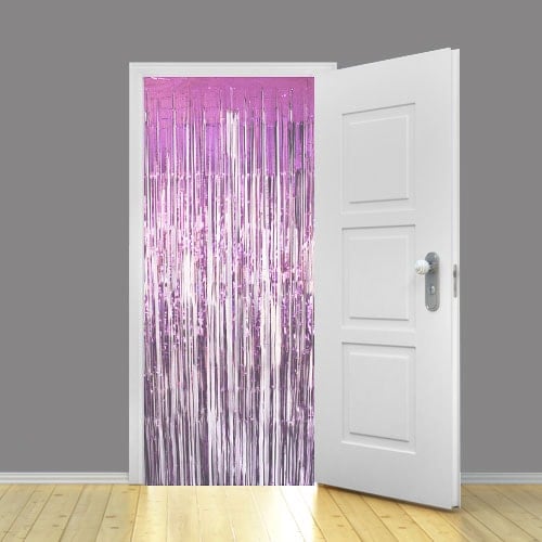 Baby Pink Foil Door Curtain Backdrop 95cm x 200cm - Pack of 10 Product Gallery Image