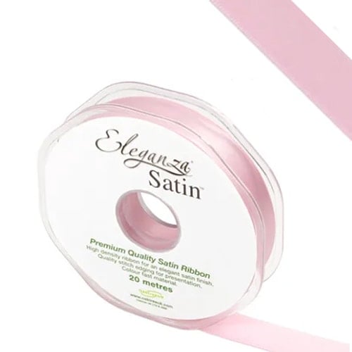 Baby Pink Satin Faced Ribbon Reel 15mm x 20m Product Image