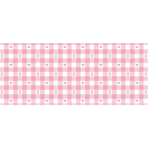Baby Pink Tartan Doll Style B Design PVC Personalised Party Sign Decoration Product Gallery Image
