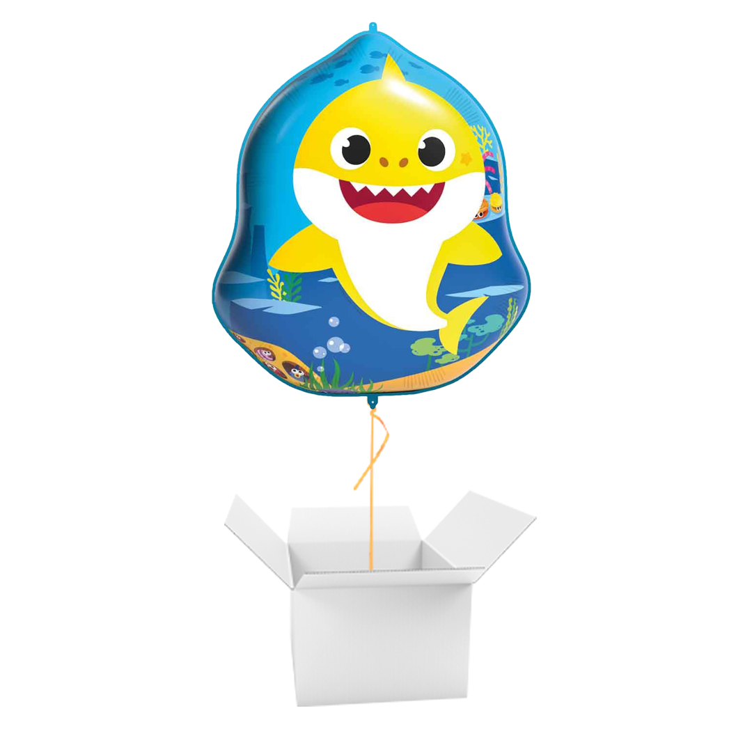 Baby Shark Shaped Foil Balloon - Inflated Balloon In A Box