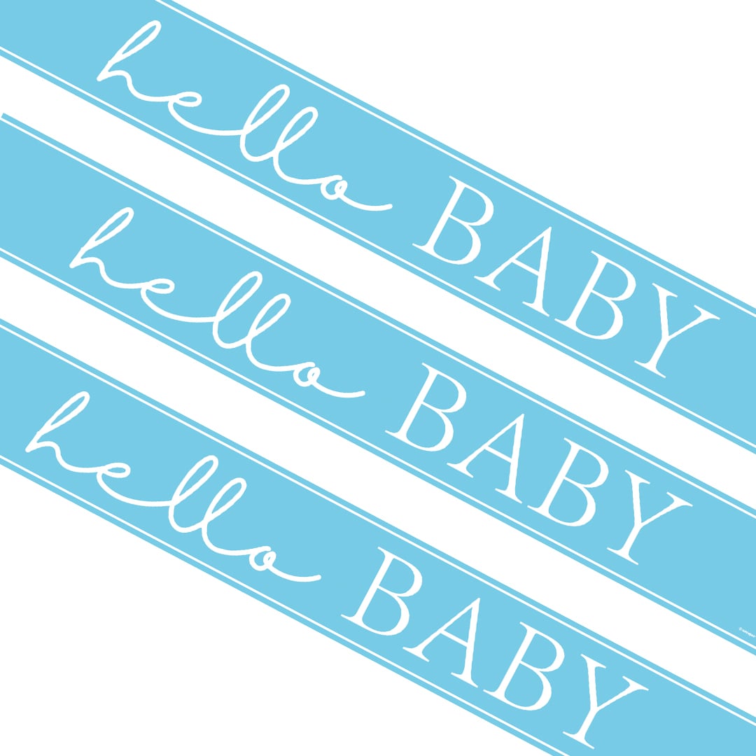 Baby Shower Blue Foil Banner 274cm Product Gallery Image