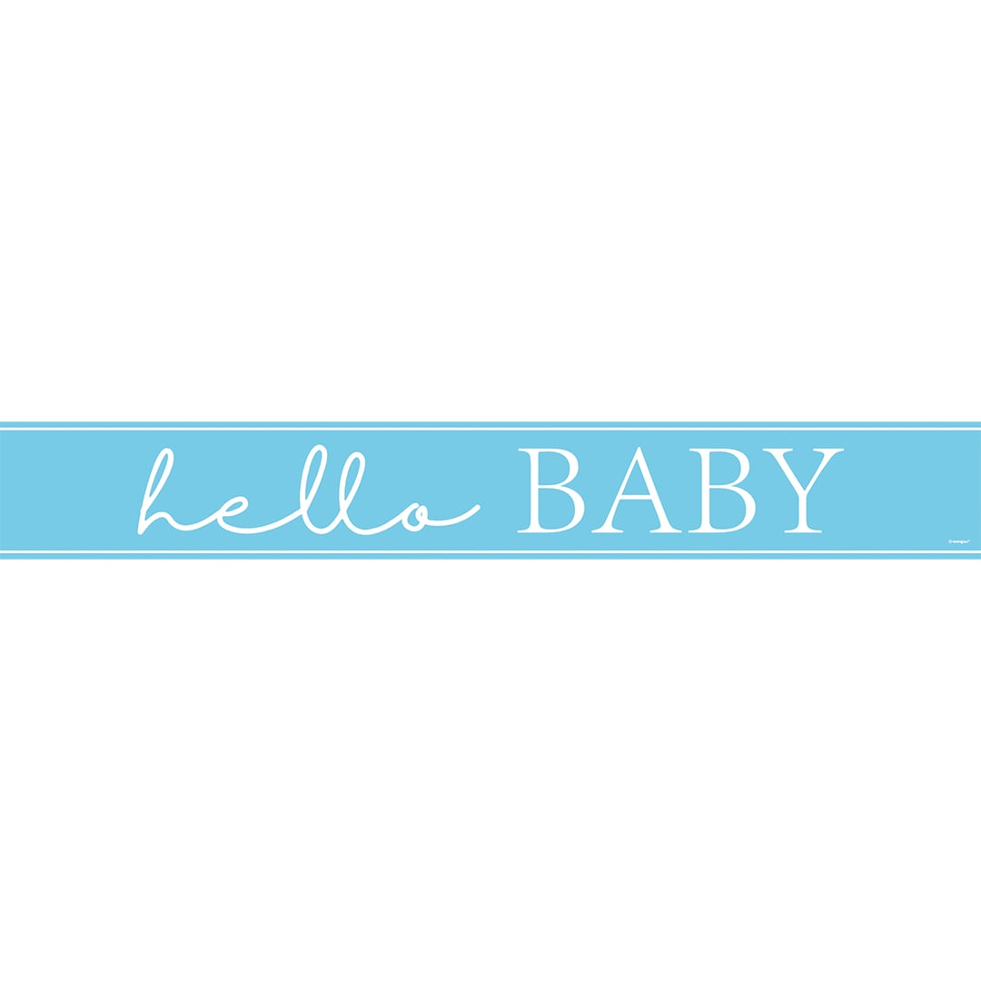 Baby Shower Blue Foil Banner 274cm