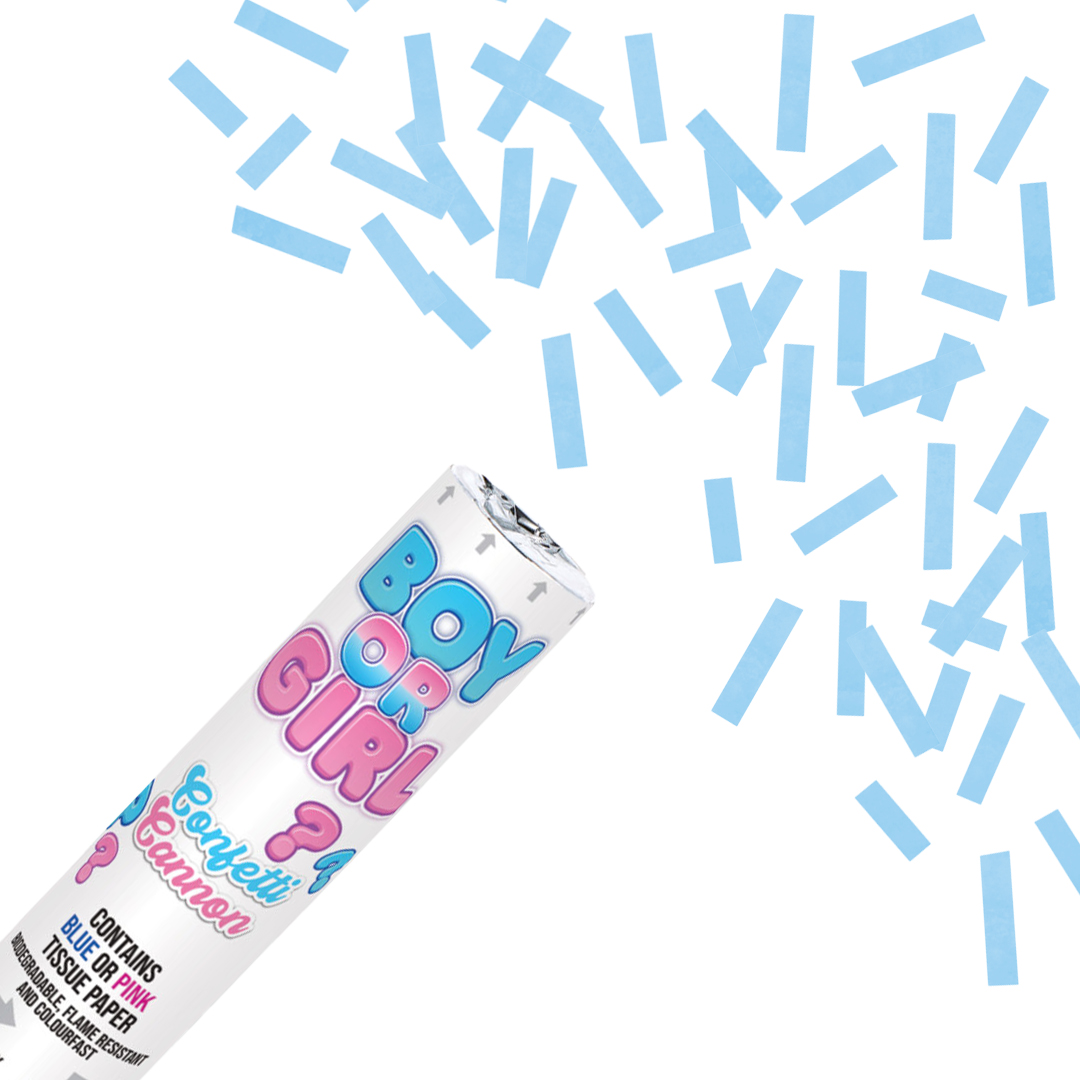 Baby Shower Gender Reveal It's A Boy Paper Confetti Shooter 20cm