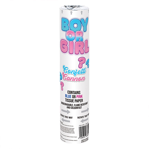 Baby Shower Gender Reveal It's A Girl Paper Confetti Shooter 20cm Product Gallery Image