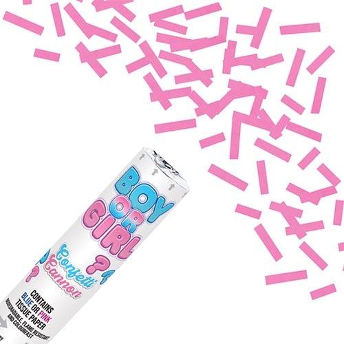 Baby Shower Gender Reveal It's A Girl Paper Confetti Shooter 20cm