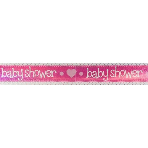 Baby Shower Pink Foil Banner 270cm Product Image