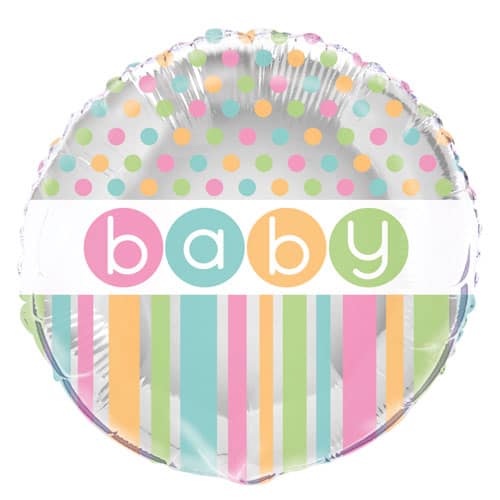 Baby Shower Round Foil Helium Balloon 46cm / 18 in Product Image