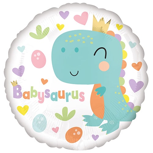 Babysaurus Round Foil Helium Balloon 43cm / 17 in Product Image