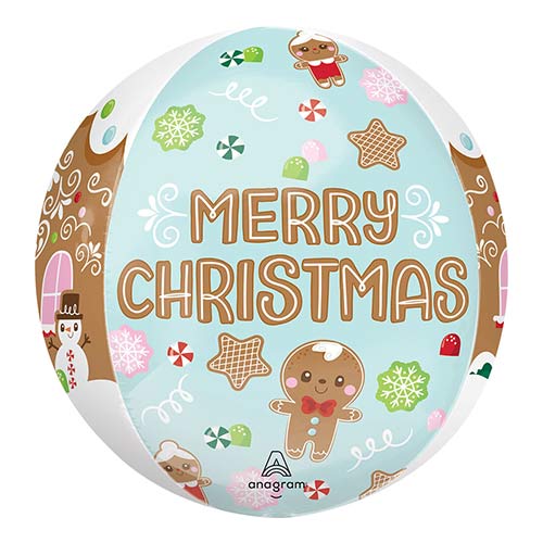 Baking Spirits Bright Christmas Orbz Foil Helium Balloon 38cm / 15 in Product Gallery Image