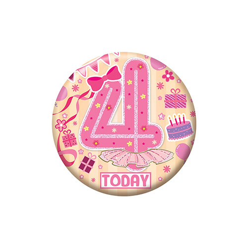 Ballerina 4th Birthday Badge 5.5cm Product Image