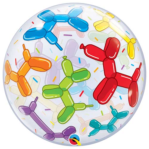 Balloon Dogs Bubble Helium Qualatex Balloon 56cm / 22 in Product Image