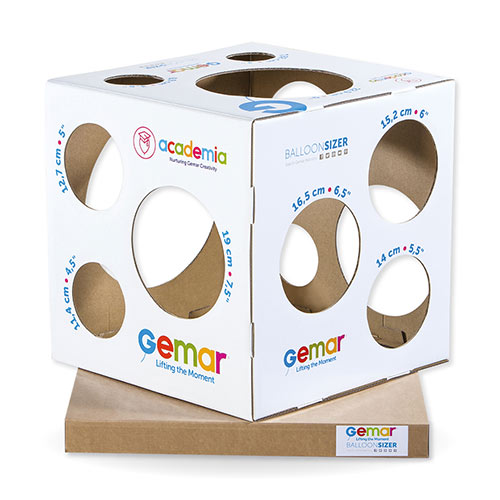 Balloon Sizer Cardboard Cube Product Image