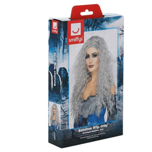 Banshee Grey Messy Tight Curl Long Hair Wig Product Gallery Image