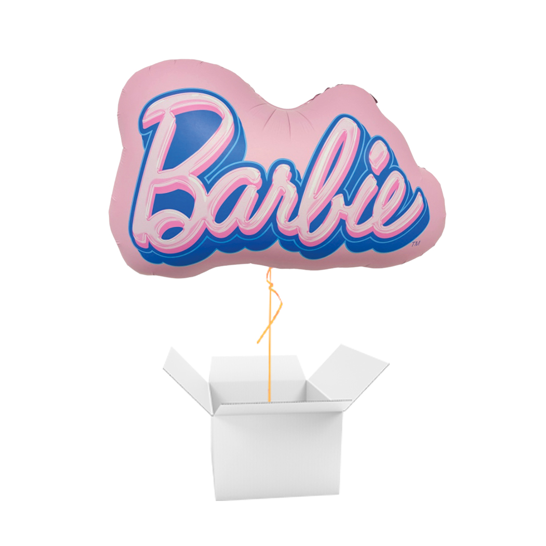 Barbie Logo Giant Foil Balloon - Inflated Balloon In A Box