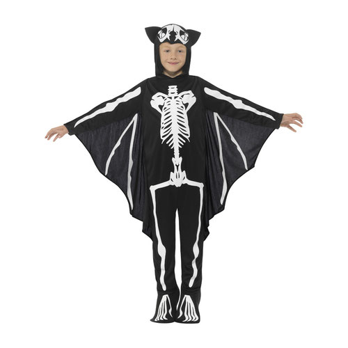 Bat Skeleton Fancy Dress Costume Kids Unisex Small - Age 4-6 Product Gallery Image