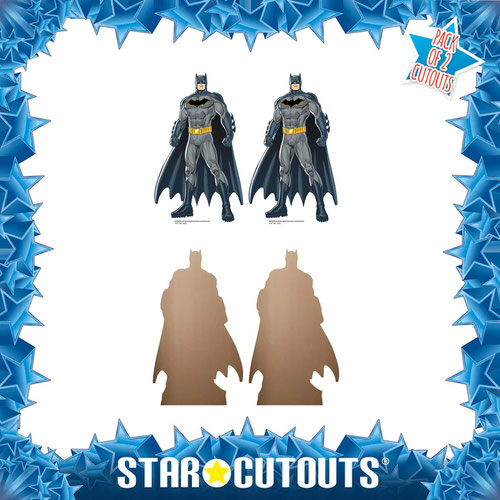 Batman Caped Crusader Table Top Cardboard Cutouts - Pack of 2 Product Gallery Image