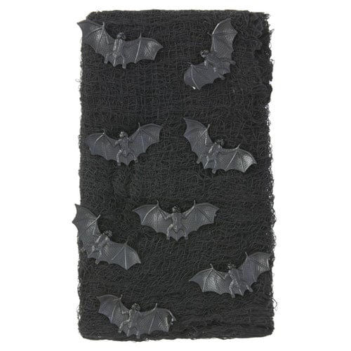 Bats on Creepy Black Cloth Halloween Decoration Kit