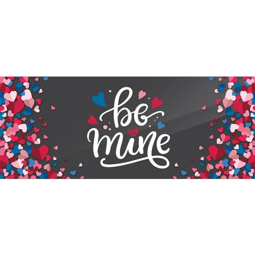 Be Mine Confetti Hearts PVC Party Sign Decoration Product Image