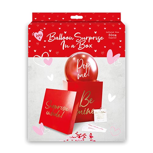 Be Mine Surprise Balloon Valentine's Day Surprise in a Box Kit Product Gallery Image