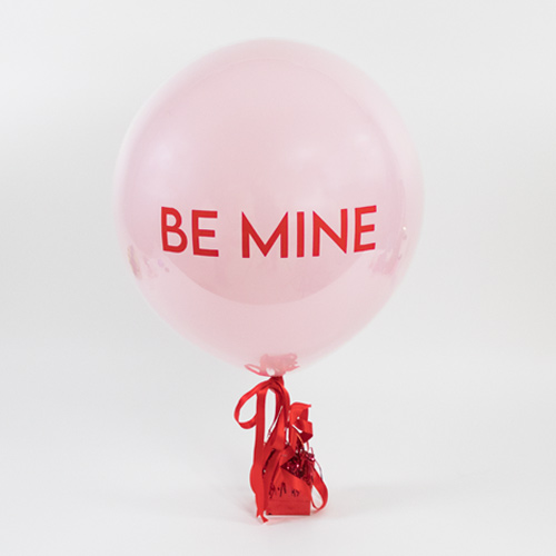 Be Mine Valentine's Day Glass Balloon Display - Inflated Balloon In A Box Product Gallery Image