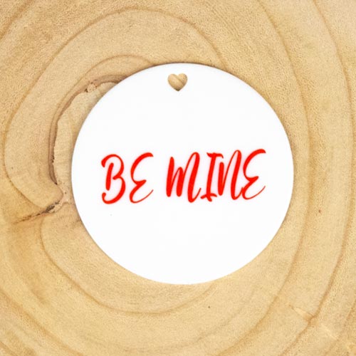 Be Mine Valentine's Acrylic Gift Tag Product Gallery Image