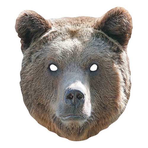 Bear Animal Cardboard Face Mask Product Image