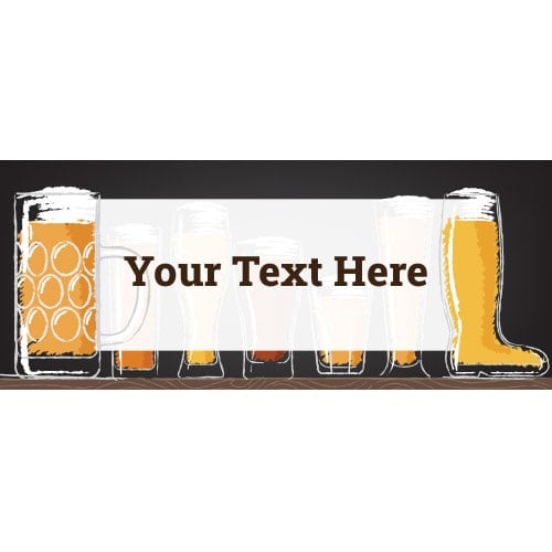 Beer Glasses Design PVC Personalised Party Sign Decoration Product Gallery Image