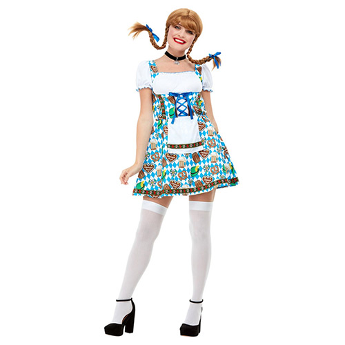 Beer Maiden Blue Fancy Dress Costume Ladies Small - UK 8-10 Product Gallery Image