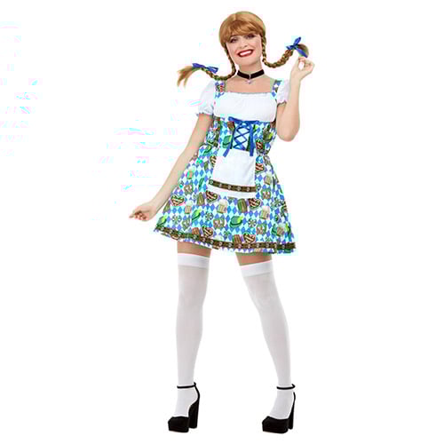 Beer Maiden Blue Fancy Dress Costume Ladies Small - UK 8-10 Product Gallery Image