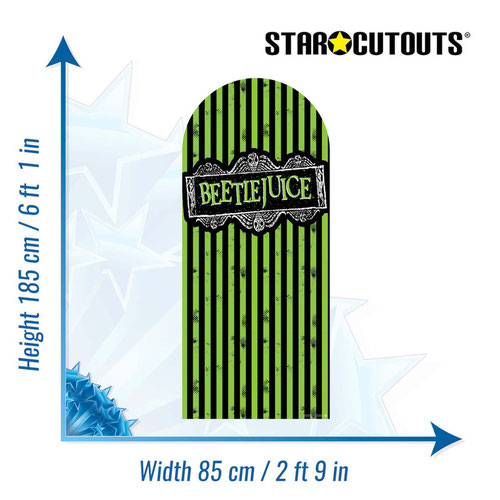 Beetlejuice 1988 Green Single Backdrop Cardboard Cutout 185cm Product Gallery Image
