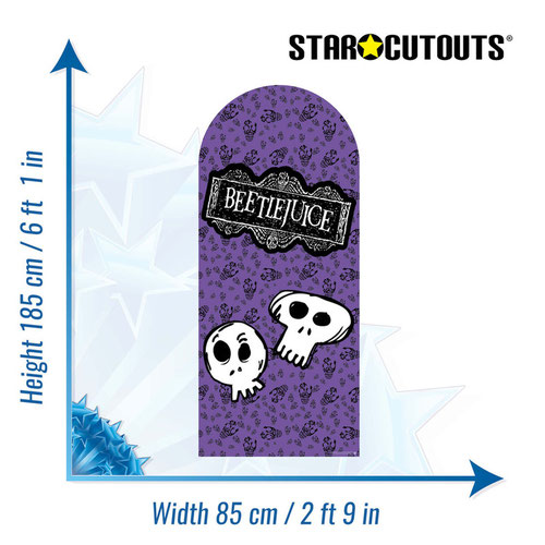 Beetlejuice 1988 Purple Single Backdrop Cardboard Cutout 185cm Product Gallery Image