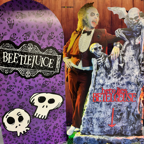 Beetlejuice 1988 Purple Single Backdrop Cardboard Cutout 185cm Product Gallery Image