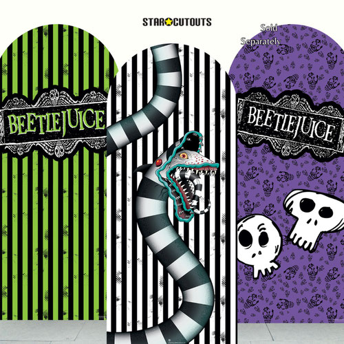 Beetlejuice 1988 Purple Single Backdrop Cardboard Cutout 185cm Product Gallery Image