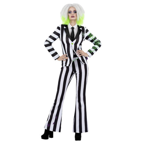 Beetlejuice Suit Fancy Dress Costume Ladies Small - UK 8-10 Product Gallery Image