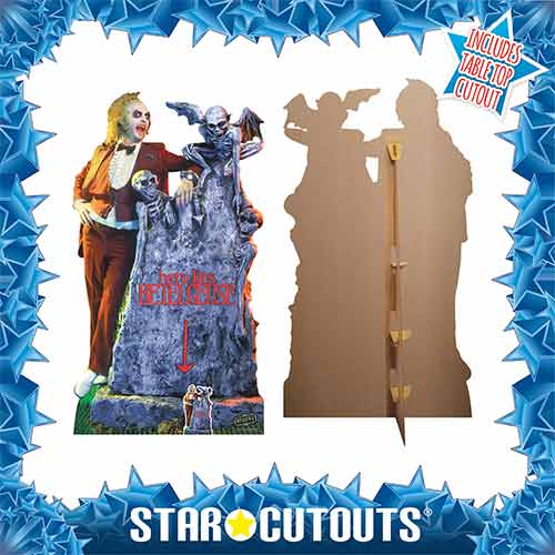 Beetlejuice with Tombstone Michael Keaton Lifesize Cardboard Cutout 182cm Product Gallery Image