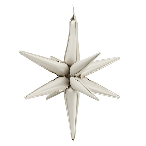 Beige 3D Star Air Fill Giant Foil Balloon 79cm / 31 in Product Gallery Image