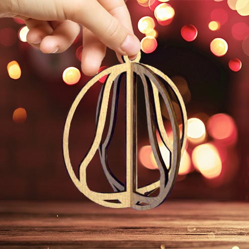 Bell 3D Round Hanging Christmas Ornament Decoration Product Image