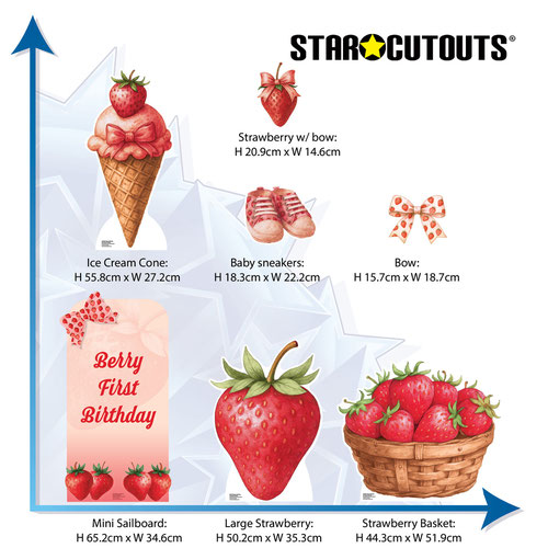 Berry Birthday Ice Cream Multi-Functional Star Mini Cardboard Cutouts Decorative Pack Product Gallery Image