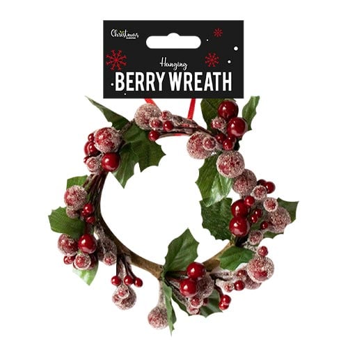 Berry Mini Wreath Christmas Decoration 11cm