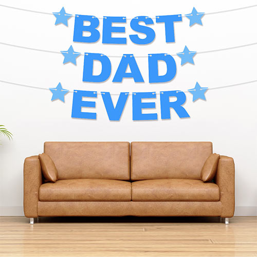 Best Dad Ever Customisable Recyclable Card Party Bunting Product Gallery Image