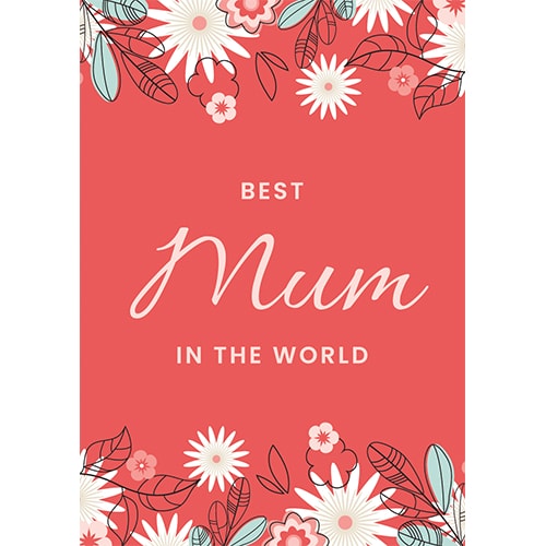 Best Mum In The World Poster Mother's Day PVC Party Sign Decoration Product Gallery Image
