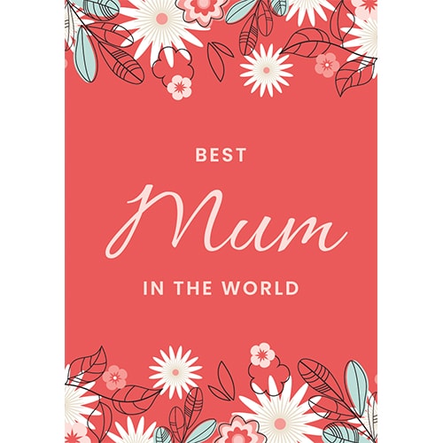 Best Mum In The World Mother's Day Poster PVC Party Sign Decoration Product Gallery Image