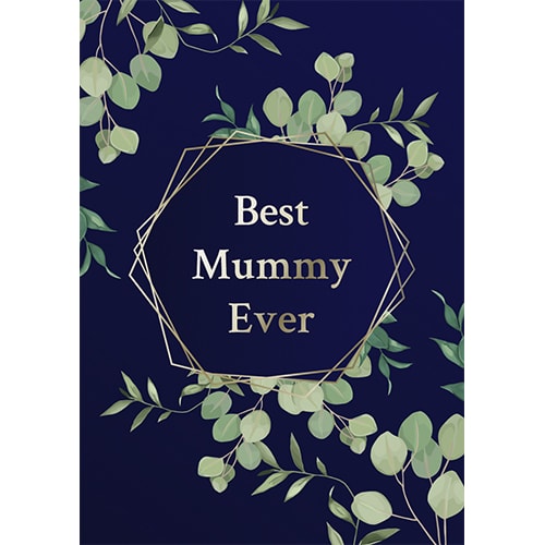 Best Mummy Ever Navy Foliage Poster Mother's Day PVC Party Sign Decoration Product Gallery Image