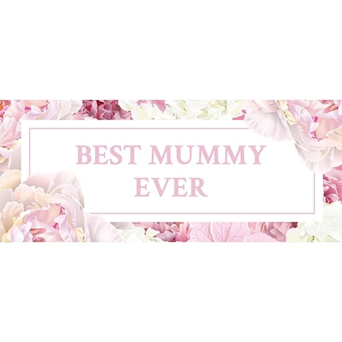 Best Mummy Ever Pastel Pink Floral Mother's Day PVC Party Sign Decoration