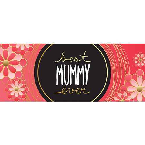 Best Mummy Ever Red Floral Mother's Day PVC Party Sign Decoration Product Image